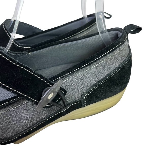 Lands End Womens Mary Janes Loafers Flats Sporty Casual Gray Black Shoes sz 8.5 - Picture 8 of 16